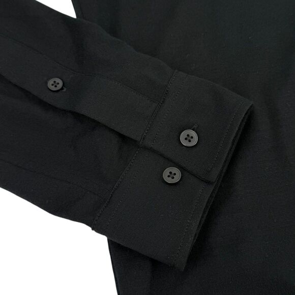 Unbound Merino Men's Long Sleeve Button Down Shirt Black Small *Flaws - Picture 5 of 15